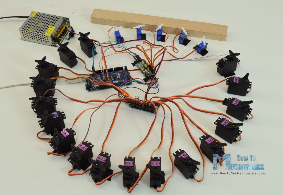 通过Arduino和PCA9685控制多个伺服电机